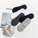 5pairs Mens Socks Boat Socks Summer Male Casual Breathable Socks Solid Color -OZ