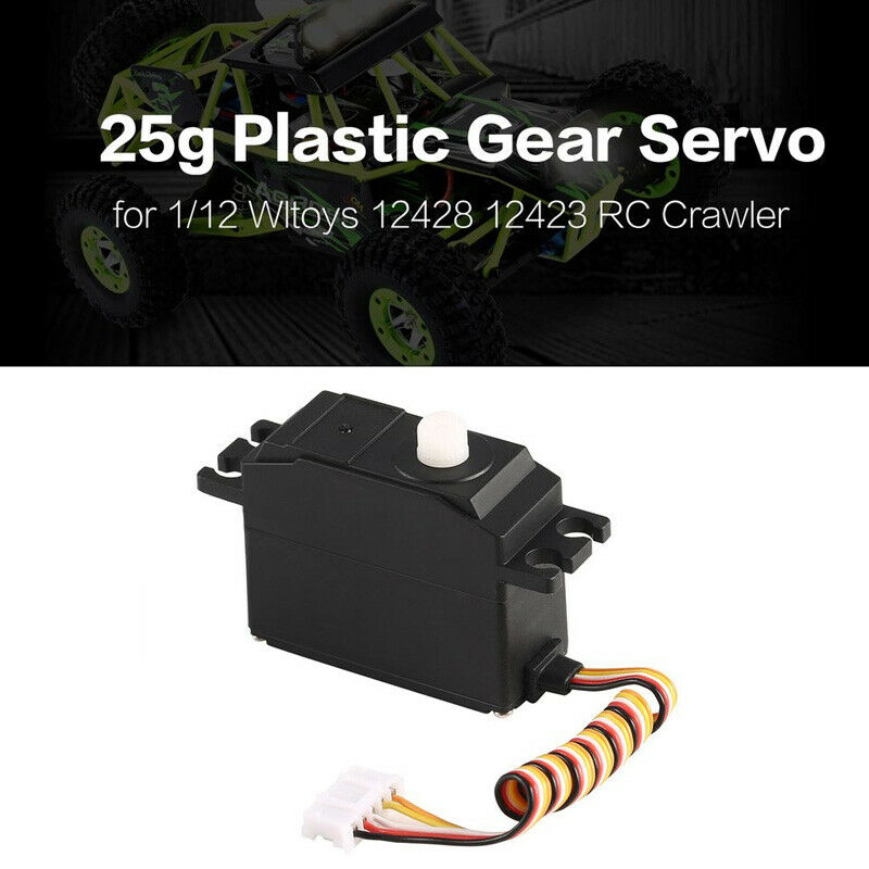 25G Plastic Servo Steering Gear Servo For 1/12 Wltoys 12428 12423 12628 Rc  Z5Y7