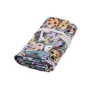 Canvas Pencil Wrap,Travel Drawing Cute Cat Pencil Roll Organizer For Artist J4G9