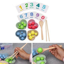 Wood Children Math Toys Kids Early Educational Toys Clip Beads Multi-Functi S8J9