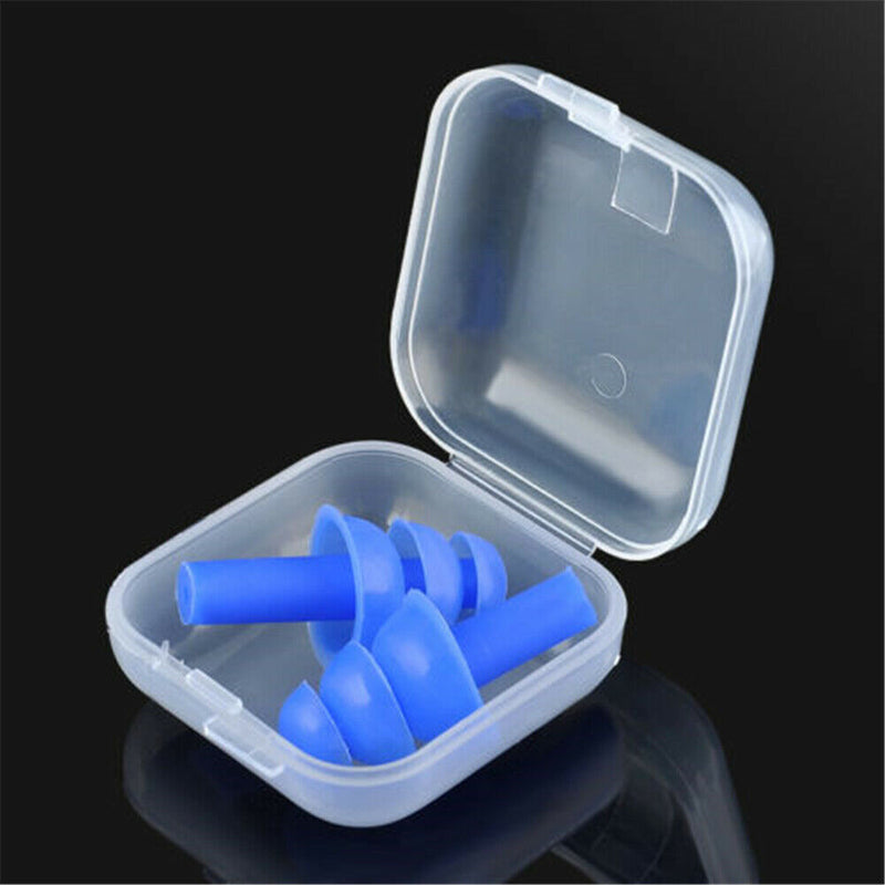 Anti Noise Snore Silicone Ear Plugs Comfortable Earplugs +Box For Sleep Study