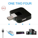 Wireless Micro-USB 2.0 4-Port Distributor Multi Hub Splitter Power For Comp B9E7