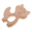 2pcs Natural Wood Baby Teething Ring DIY Teether Chewable Jewelry Finding
