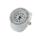 Finger Ring Watch Chic White Rhinestone For Ladies X1R5