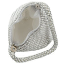 Small Soft Body Beaded wristlet Pouch Shaped Clutch evening Bag change purs