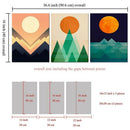 Art - Abstract Sunrise and Sunset Canvas Print Mural Mural Abstract Geometr