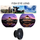 3 in 1 Fish Eye+ Wide Angle+ Macro Camera Lens Kit for Phone (Black) SN9F