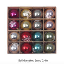16pcs 6cm Christmas Decoration Balls Tree Hanging Ball Home Ornament (D)