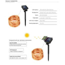 Solar LED Lawn Lamp Outdoor waterproof Copper Wire Fairy String Light for G
