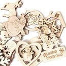 15pcs Lovely Christmas Hollowed-out Hanging Ornament Home Scene Props Decor A