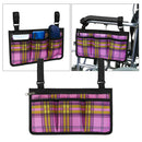 2x Wheelchair Side Bag Pouch Organizer for Phone Wallet Snacks Storage Case