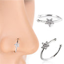Nose Ring Ear Hoop Tragus Cartilage Earring Crystal Stainless Surgical Steel ï¼D