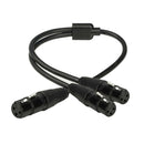 Female XLR Cable 3 Pin XLR To 2 Female Sockets Adapter Adapter Cable Adapter