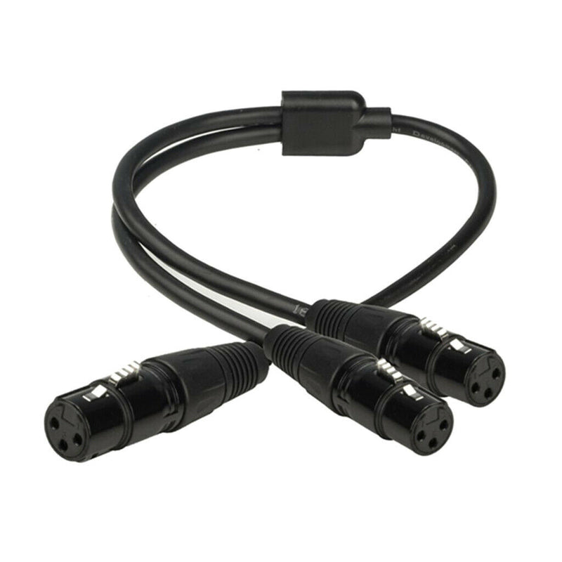 Female XLR Cable 3 Pin XLR To 2 Female Sockets Adapter Adapter Cable Adapter