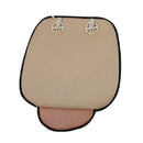 49x49cm PU Leather Car Seat Cover Diamond Pattern Front Seat Pad (Black) A