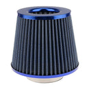76mm Car Air Filter Tapered Cold Air Intake Cleaner Filtering Auto Parts