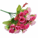 21pcs Artificial Rose Flower Bouquet Heads