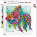 5D Embroidery Rhinestones Cross Stitch Decor Gift DIY Fish Diamond Painting