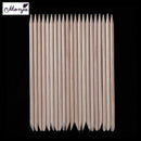20Pcs Nail Art Orange Wood Stick Cuticle Pusher Remover Pedicure Manicur MUO