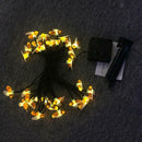 20 Warm White LED Bee Solar Party Fairy String Lights for Patio & Garden Outdoor