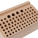 1X(76 Holes Craftool Wood Tool Stamp Stand Beech Rack Leather Holder Diy Cr