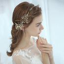 Elegant Pearls Bridal Crown Tiara Hair Vine Wedding Pageant Hair Jewelry