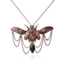 2Pcs Amazing Dragonfly Beetle Shaped Rock Gear Steampunk Pendant Necklace