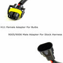 2x H11 Female to 9006 9005 Male Convert Pigtail Wire Harness Socket Plug xcccc