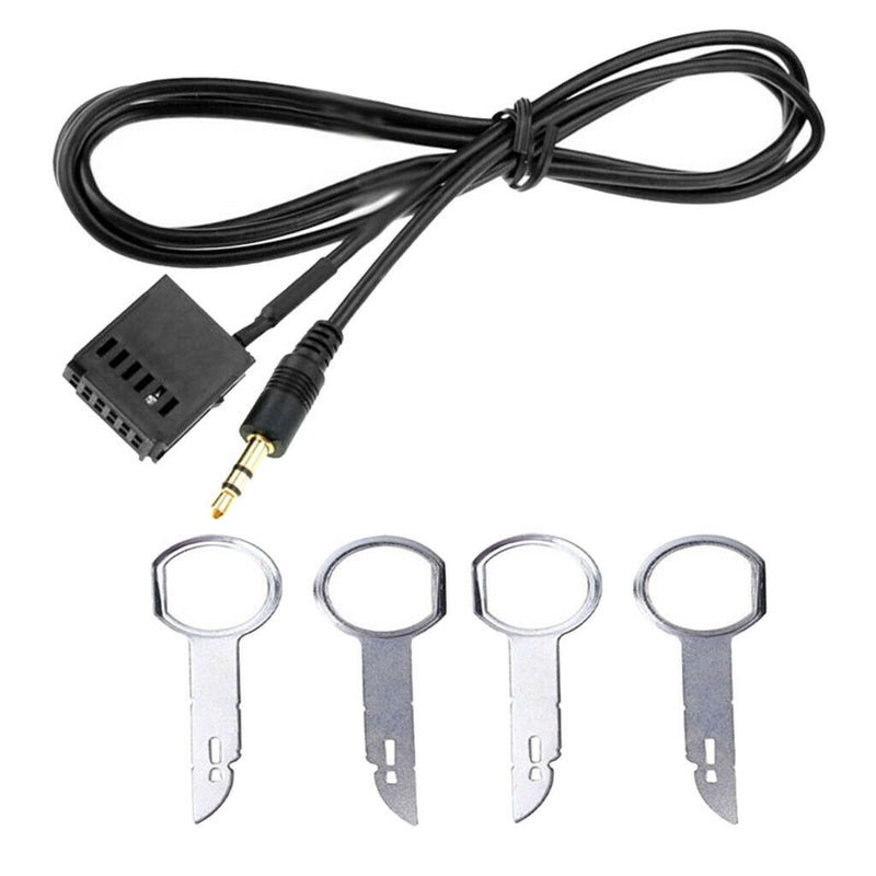 Black Auto Vehicle AUX Cable AUX Receiver Adapter For FORD FOCUS