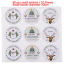 90pcs Merry Christmas Seal Stickers Snowman Labels DIY Xmas Gift Box Stickers JR