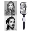 Unisex Detangling Hair Brush Curved Massage Pins Vented Hairbrush Detangler