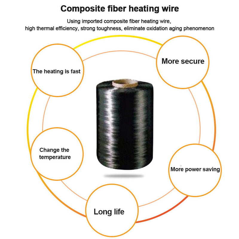 Vest Jacket Composite Fiber Safety Fast Heating USB Charging Warm Paste Pads