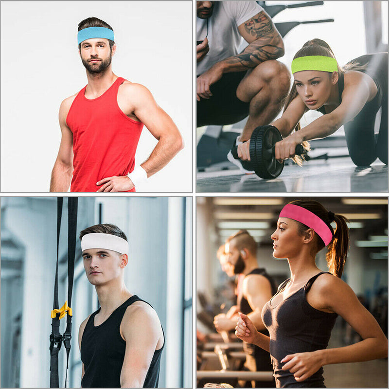 14pcs/set Pure Milk Silk Yoga Headband Sports Fitness Elastic Sweatband A