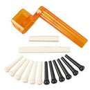 Acoustic Guitar Tint Bridge Pin+String Winder+Nut Saddle Set Musical Part