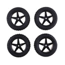 4Pc Rubber RC 1/10 Car Tires Wheel Rim for Hsp  Traxxas RC4WD AXIAL