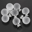 8-IN-1 Diameter 30mm Clear Round Ball Crystal Glass Cabinet Knob Cupboard D