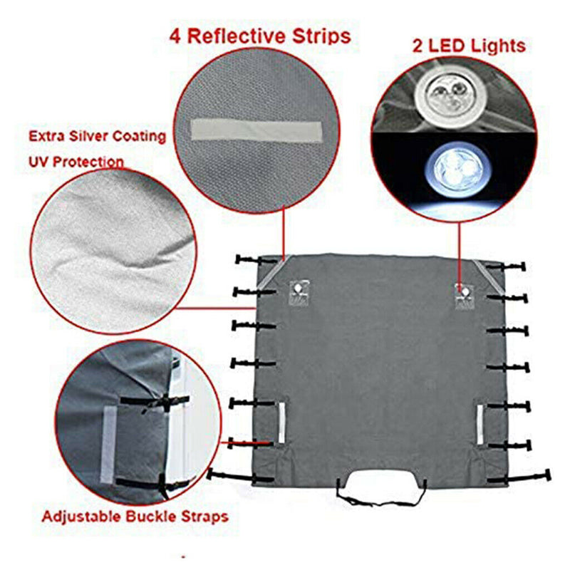 1 Set Caravan Towing Cover with LED Lights Waterproof RV Towing Defender