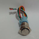 16mm Waterproof Pushbutton Switch Latching ON/OFF Self-locking Switch Green