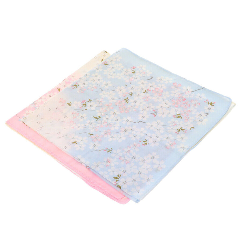 2 Pack Women Ladies Cotton Handkerchiefs Floral Print Elegant Pocket Hanky