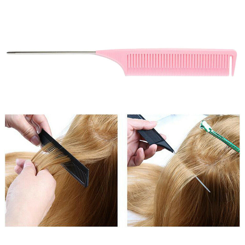 2x ABS One-way Sectioning Weave Highlighting Foiling Hair Comb Styling Combs