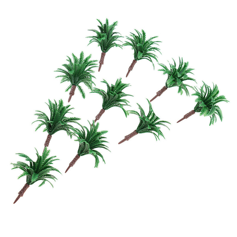10X/Pack 4.5cm/1.77inch Green Models Tree 1/150 N for RR Railway Mini Scene