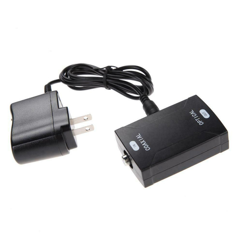 Coax Coaxial RCA to Optical TOSlink SPDIF Digital Audio Converter Adapter