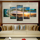 Waves 5D DIY Full Round Drill Diamond 5 Pieces Painting Mosaic Needlework