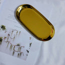 Modern Stainless steel Storage Trays Ellipse Tray Stainless Steel Jewelry R