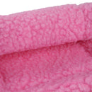 Plush Pet Hamster Cushion Mat Squirrel Warm Blanket Guinea Pig Bed(Pink)