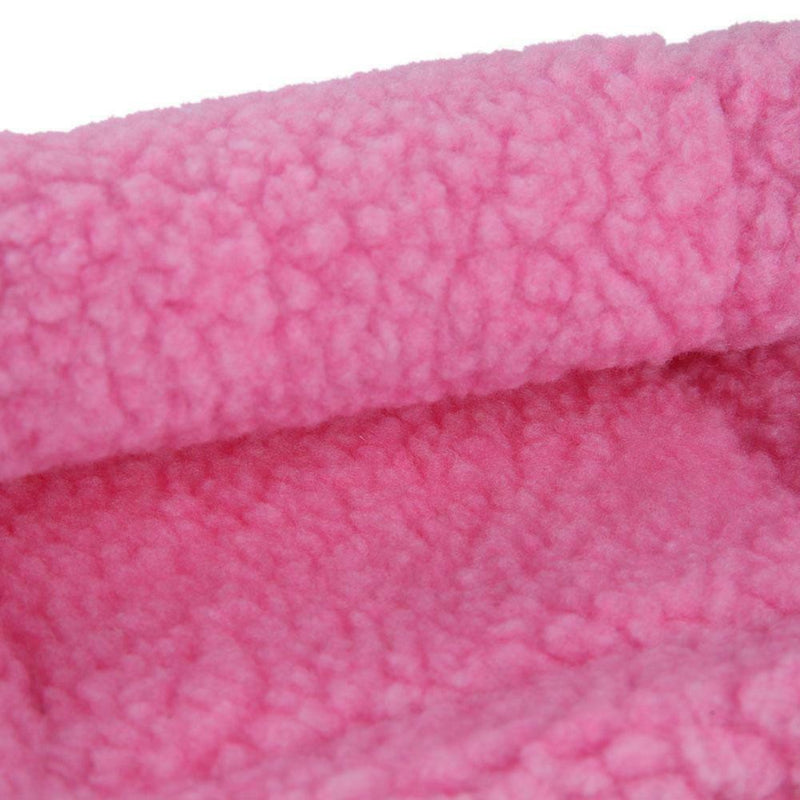 Plush Pet Hamster Cushion Mat Squirrel Warm Blanket Guinea Pig Bed(Pink)