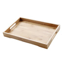 100% Bamboo Wood Serving Tray With Handles Breakfast Table Tray