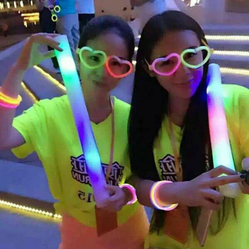 1pcs Rave Cheer ED Foam Wand Glow Baton Tube Light-Up Sticks N9H6.