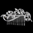 Leaves rhinestone hair comb bride jewelry