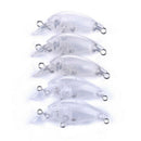 10 x Fishing Rock Bait 4.5CM White Transparent Embryo Body UUP